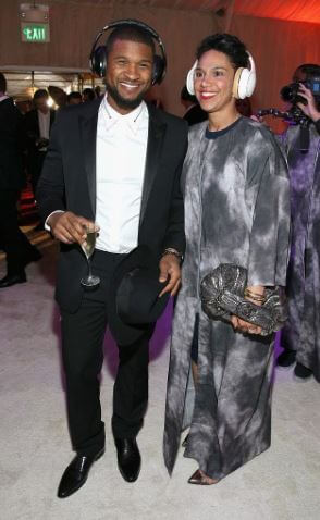 Raiden Wolf McLean’s mother, Grace Miguel and Usher.